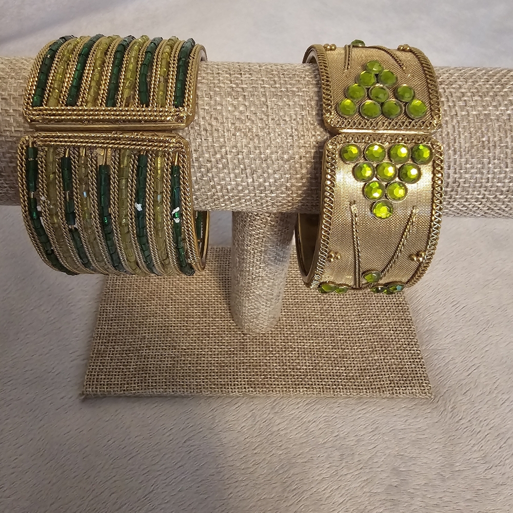 Vintage Metal Cuff Bracelets - Picture 2 of 6